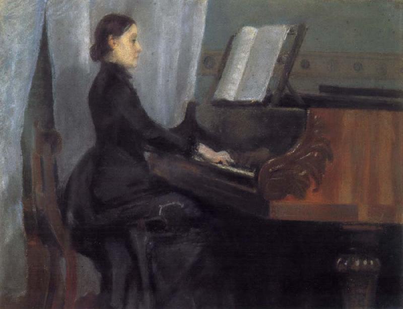 William Stott of Oldham CMS at the Piano Sweden oil painting art